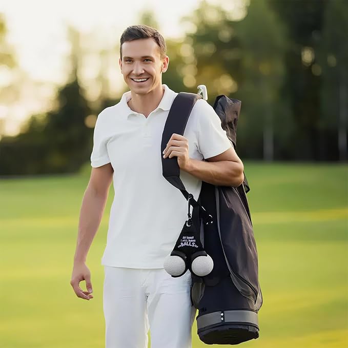 2Pcs Portable Golf Ball Holder Funny Gifts, Easy Attachment to Bag or Cart, Golf Accessories for Men & Women