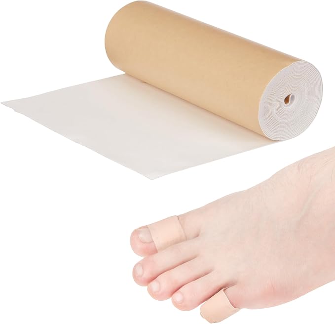 Rolyan Non-Latex Moleskin Roll, 9" x 4 yards, Beige, Padding with Paper Backed Adhesive, Cut to Fit for Splints, Braces, and Casts, Soft Flexible Tape for Blister Prevention & Skin Protection