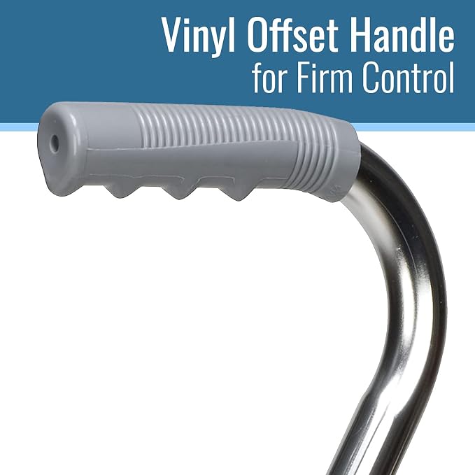 DMI Walking Cane for Adult Men and Women, FSA Eligible, Lightweight and Adjustable, Ergonomic Hand Grip and Wrist Strap