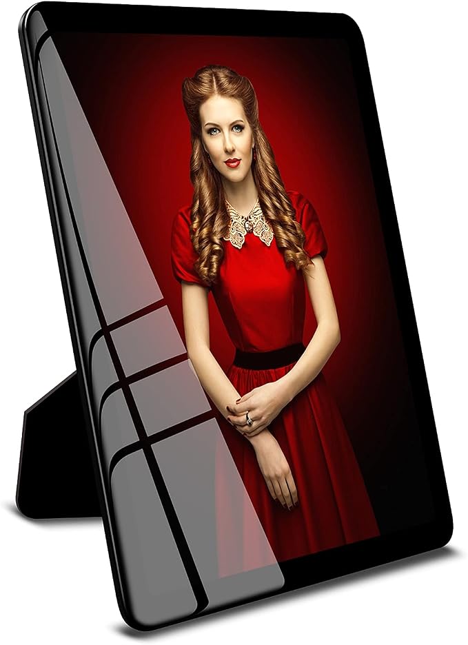 Bluesun 6×8 Picture Frame Black, Vertical & Horizontal Wall & Tabletop | 6×8 Black Photo Frame with Tempered Glass & Rounded Corners, Ideal for Kids & Family, Living Room Bedroom Hallway Office
