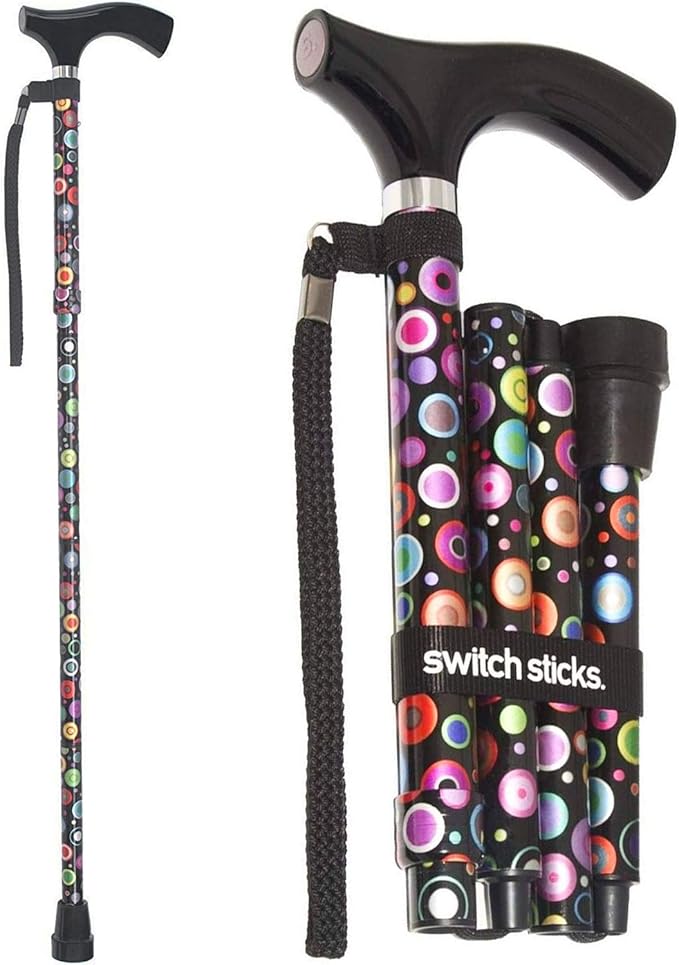 Switch Sticks Walking Cane for Men or Women, Foldable and Adjustable from 32-37 Inches, FSA and HSA Eligible