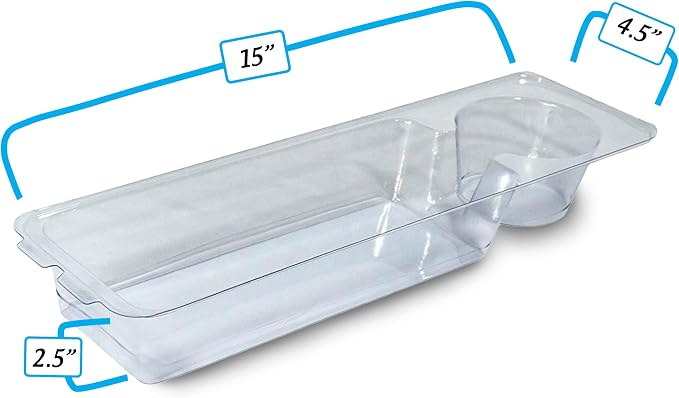 Heavy Duty Clear Plastic Insert/Tray/Cup Holder for Walker Basket