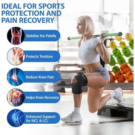 Knee Brace for Women & Men, Knee Brace for Knee Pain, Meniscus Tear, Adjustable Knee Support with Side Spring Stabilizers for Meniscus Tear, Arthritis, Patella Stability, Knee Pain Relief(Medium)