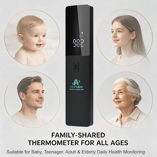 Medical Grade No-Touch Forehead Thermometer | Adults, Kids, Infants, Newborns, Non-Contact, Touchless Temporal Fever