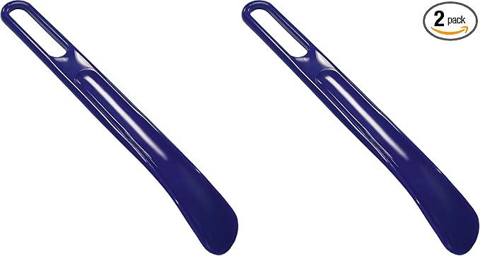 Rehabilitation Advantage Durable Travel Size Plastic Shoehorn, 1.6 Oz (Pack of 2)