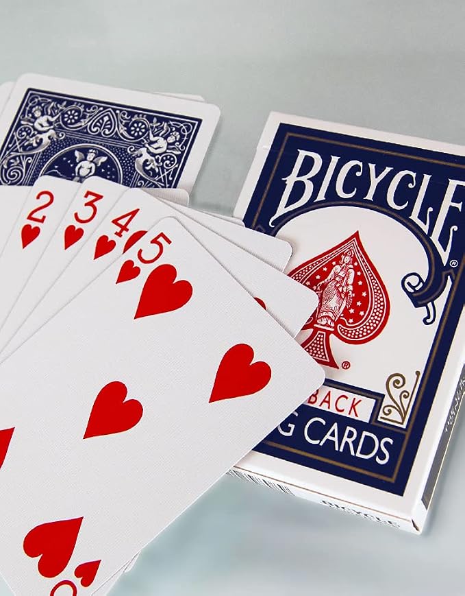 Bicycle Rider Back Playing Cards 12 Pack Poker Size Red Blue Bulk Set | Air Cushion Finish, Made in USA, 6 red and 6 blue decks, 52 cards plus 2 Jokers per deck, Classic design