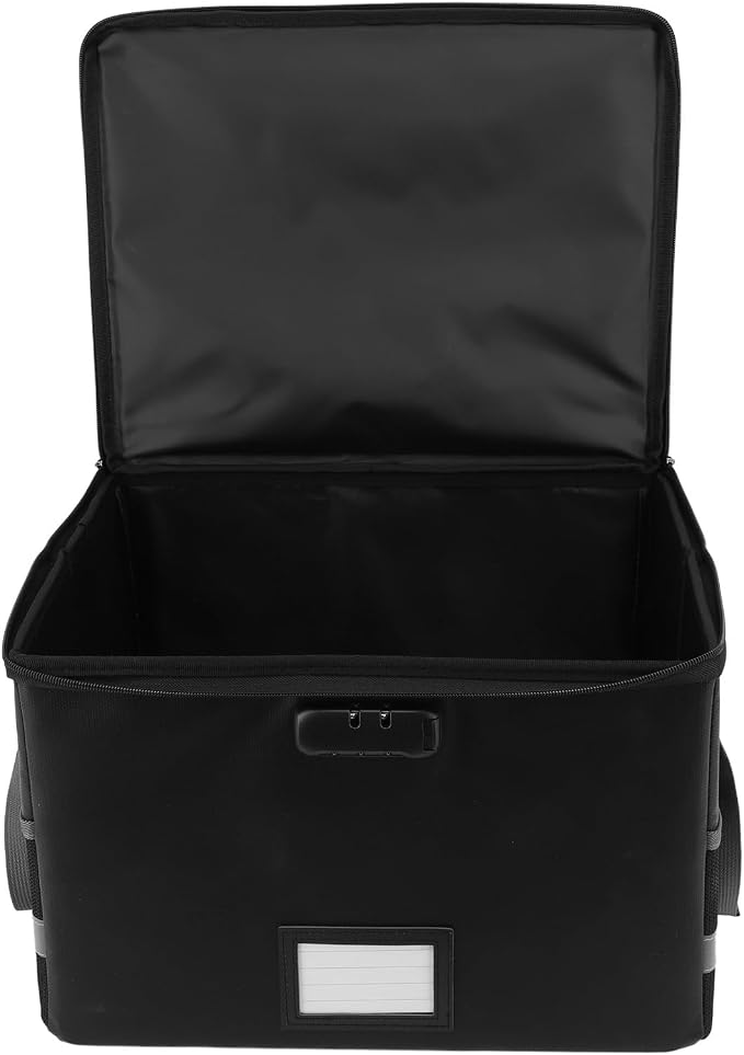 Multifunctional and Fireproof Document Box with Lock, Portable Secure File Storage Case for Home and Office, Stylebestosaxt268gf