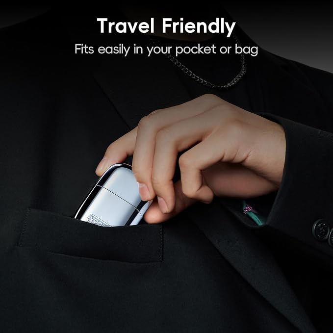 yoose Nose Hair Trimmer for Men and Women, Alloy Unibody, Painless Trimming, IPX7 Waterproof, Washable, USB-C Rechargeable, Long-Lasing, Low Noise, Portable Travel Electric Nose Trimmer, Silver
