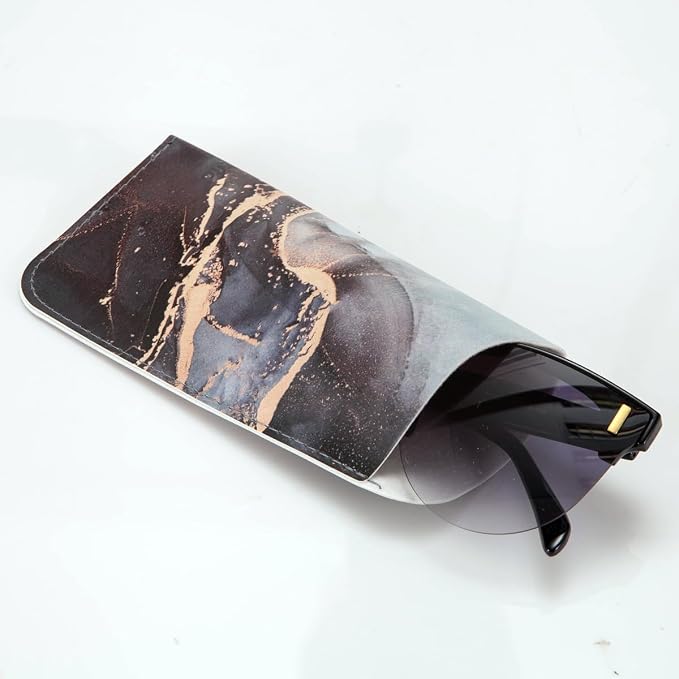 TRIUMPH VISION Reading Glasses Pouch Eyeglass Sleeve Soft Case Slim 3 Pack | Alternative to Bulky Case Lightweight，Neoprene Lined Padded Protect Optical lens Slip in, Cute Pattern Portable for Daily Use