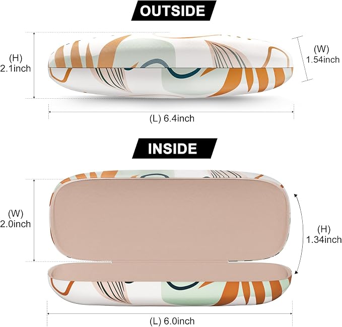 Eyeglasses Case, Hard Shell Protective Case for Glasses, Unisex for Women Men