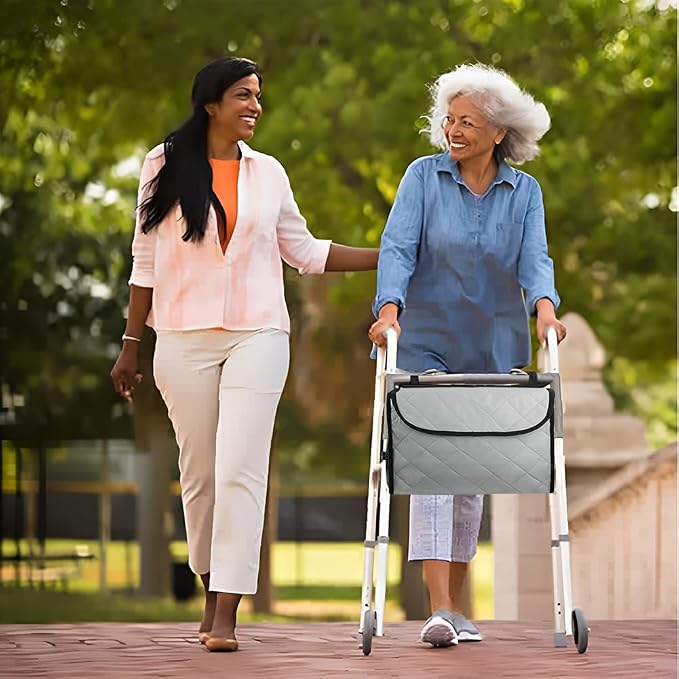 Wheelchair Backpack Bag Walker Suspension Bag Walking Aid Storage Organizers with Adjustable Straps Wheelchair Accessories Pouch for Seniors Disabled