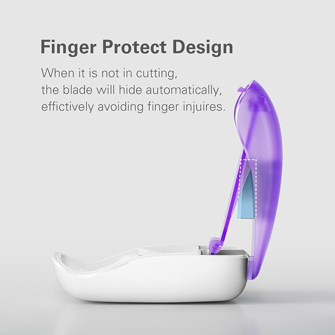 Pill Cutter Splitter for Small and Tiny Pills, Pill Cutter for Cutting Vitamins Tablets in Half, Pill Splitter with Blade Guard, Purple