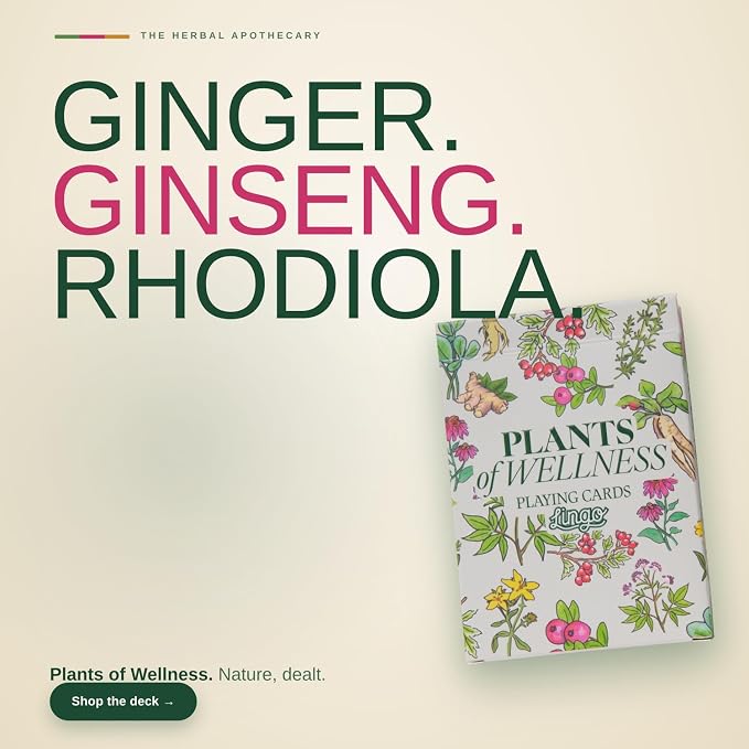 Lingo Plants of Wellness Playing Cards | Medicinal Plants, Herbs & Botanical Healing Card Deck for Adults | Unique Gift for Plant Lovers, Herbalists & Nature Enthusiasts | Educational Wellness Cards