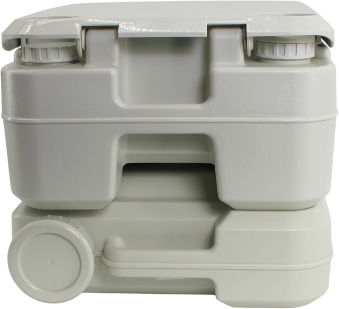 SEAFLO Premium Camping Portable Toilet - 5.8 Gallon Waste 3.43 Gall Fresh Tank (100 Flushes), 440 lbs Max Weight, Level Indicator, Sealed Waste Tank for RV, Boat, Elderly, Off-Grid, 4-Year Warranty