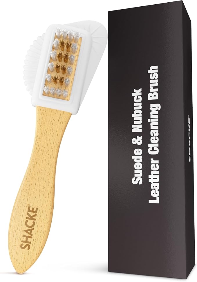 Suede Brush with Top Eraser – Suede & Nubuck Cleaner for Shoes | Suede Eraser Rubs Out Dry Stains & Scuffs - Brush Restores the Nap — The 2-Step Suede Shoe Cleaner for Boots, Purses, Jackets