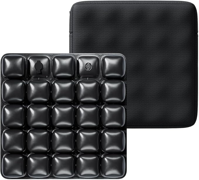 17x17 Inch Inflatable Wheelchair Cushion for Pressure Sores on Buttocks - Pressure Relief Air Seat Cushion Ideal for Seniors, Elderly & Wheelchair Users