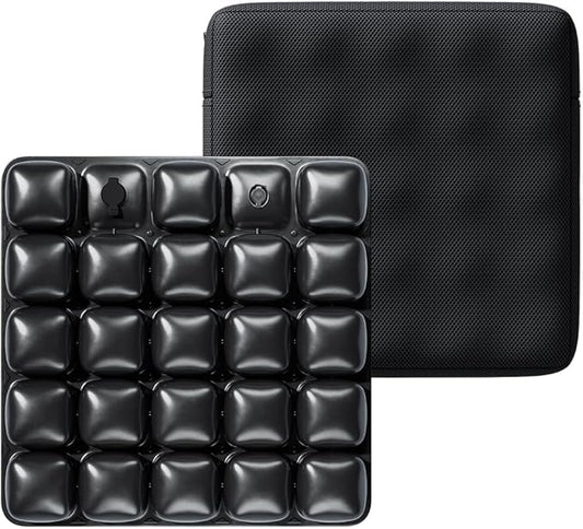 17x17 Inch Inflatable Wheelchair Cushion for Pressure Sores on Buttocks - Pressure Relief Air Seat Cushion Ideal for Seniors, Elderly & Wheelchair Users