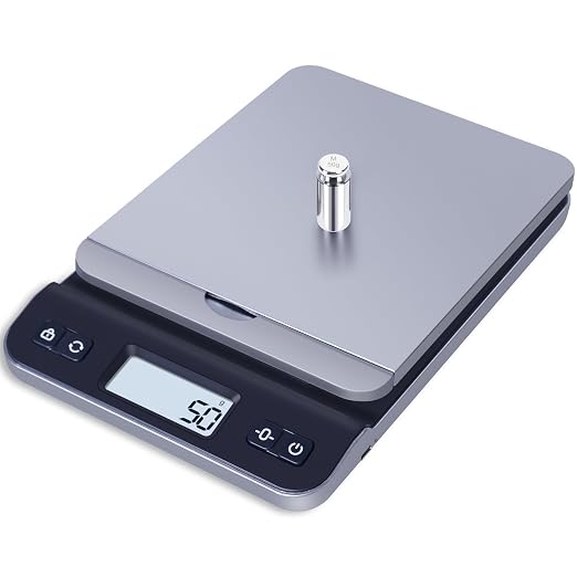 QP Calibration Weights, 50 Gram Scale Weights, OIML Class M1 High Precision Stainless Steel Scale Balance Weights with Chrome Finish, Calibration Weights for Digital Scale, Kitchen Scale, Pocket Scale