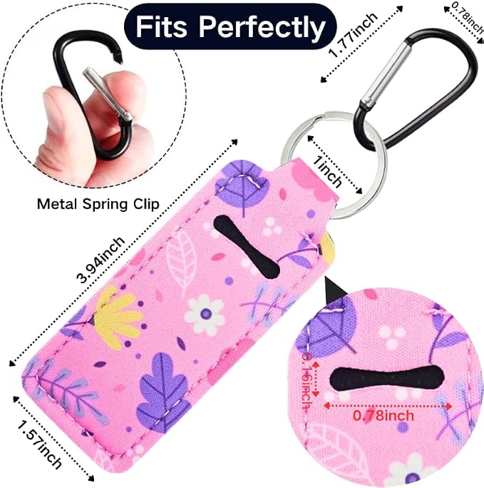 Chapstick Holder Key Chain Lipstick Holder Lip Balm Holder Keychain | Stocking Stuffers Gift, Compatible with Chapstick, Lip Balm and Lipstick, Bag Charm Accessories, Gifts for Women Friend