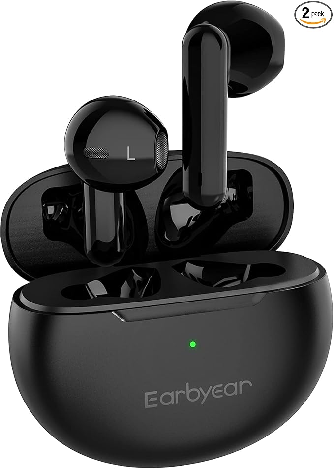 Hearing Aids, Earbyear Rechargeable Hearing Aids for Seniors with Noise Cancelling, Hearing Amplifier Personal Sound Amplification Devices with Portable Charging Case