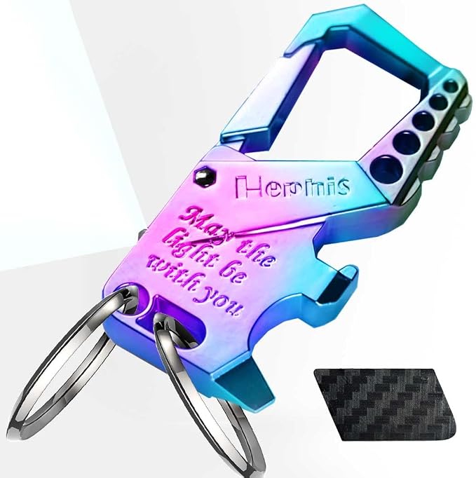 Skull Heavy Duty Key Chain,Car Emergency Escape Tool, Seat belt Cutter,Bottle Opener,Carabiner Car Key Chains