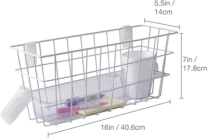 HealthSmart Durable Walker Accessories Basket For Walker | No Tools Needed | Secure Cup Holder & Tray | Walker Accessories Bag - Easy Installation Walker Basket For Folding Walker | 16x5.5x7 inches