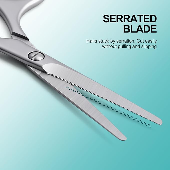4.72-inch high-end nose hair trimmer, Small scissors with rounded heads, Suitable for trimming fine and soft facial hair and trimming men's beards in beauty salons(matte silver)