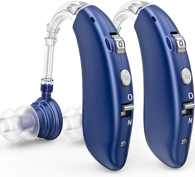 Rechargeable Hearing Aid for Seniors, LIGINN Hearing Amplifier Aids, Sound Amplifier Device with Noise Cancelling,Digital Ear for Hearing Loss Tinnitus,Invisible Ear with Volume Control
