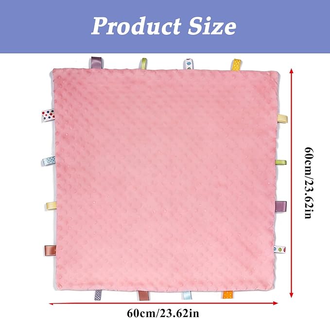 Fidget Blanket for Adults with Dementia, Sensory Mat for Alzheimers Patients, Dementia Activites for Senior (Pink)