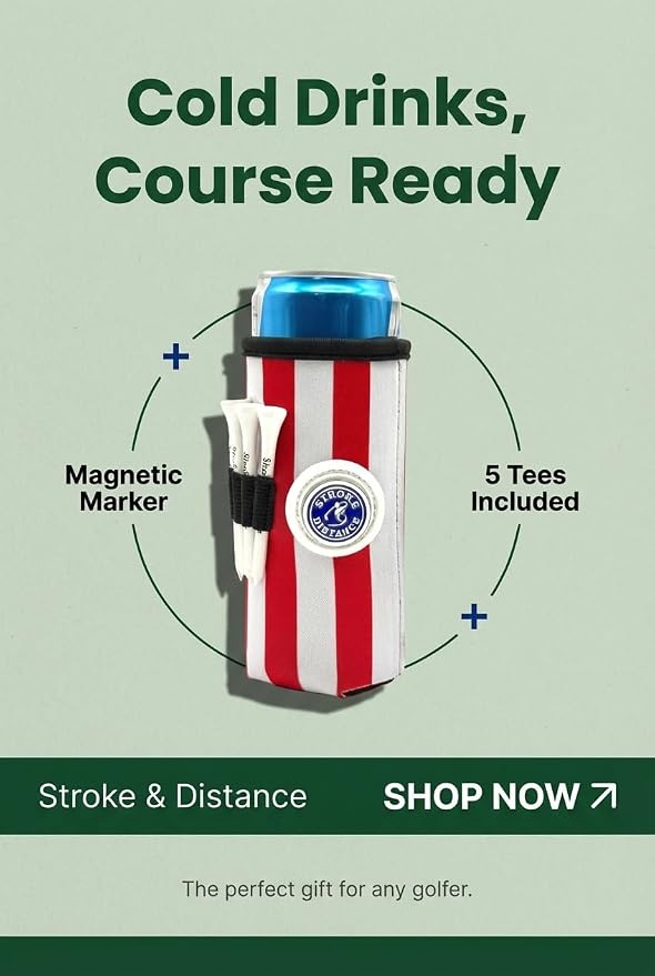 Classic Can Beverage Caddie 3-in-1 Golf Insulator, Removeable Ball Marker, Bag Clip & Tees Combo – Woodland Camo