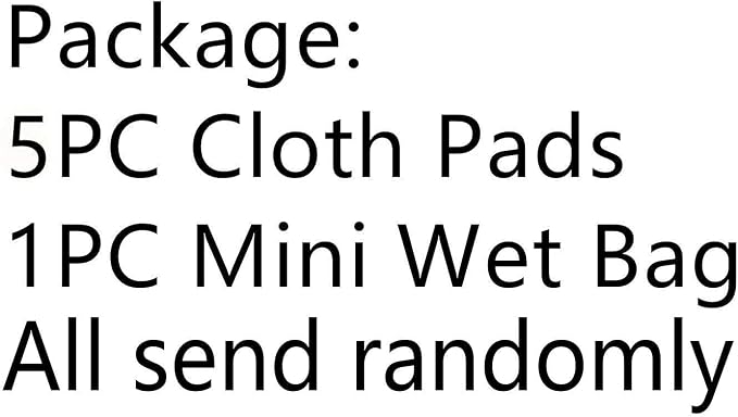 6pcs Resuable Incontinence Pads Resuable Waterproof Resuable Menstrual Pad Sets Including 5Pcs Heavy Flow Menstrual Pads Mama Cloth Sanitary Napkins + 1Pc Mini Wet Bag