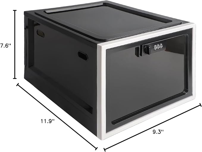 SANIDIKA Medicine Lock Box - Refrigerator Lockable Box for Food Storage Locker - Lockbox with Combination Lock- Pill Case Medical Organizer Locking Cabinet - Ipad Tablet Phone Jail Boxes