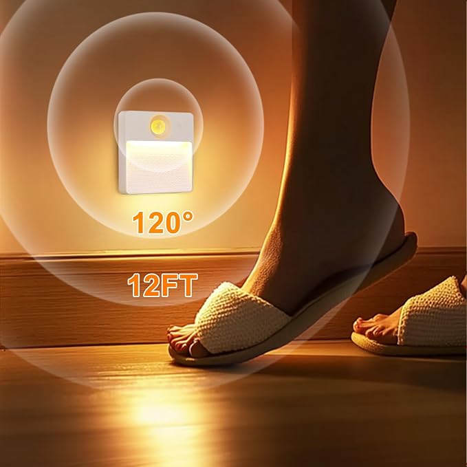 8 Pack Rechargeable Stair Lights for Indoor, Motion Sensor Night Lights | RGB, Stepless Dimming, Automatic, Magnetic, Battery Operated LED Lamp for Step Toilet Hallway Under Cabinet Closet Wall