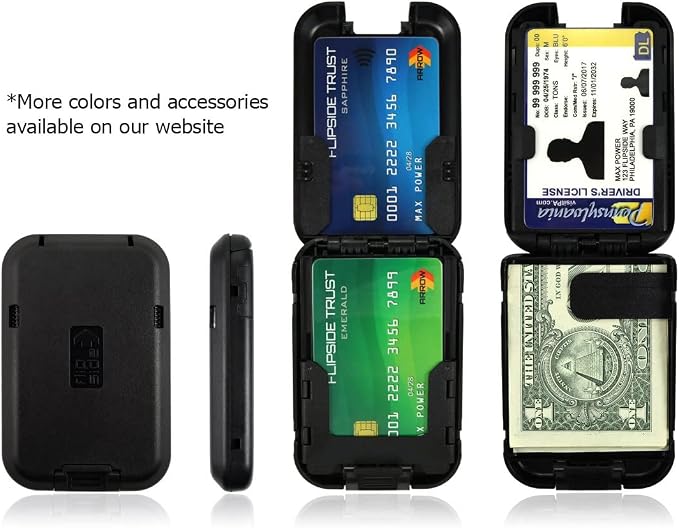 Flipside Wallets 4 RFID Blocking Wallet for Men with Removable Money Clip - Slim, Secure and Crush Resistant