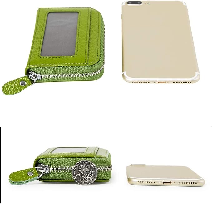 Women's RFID Blocking 12 Slots Credit Card Holder Leather Accordion Wallet