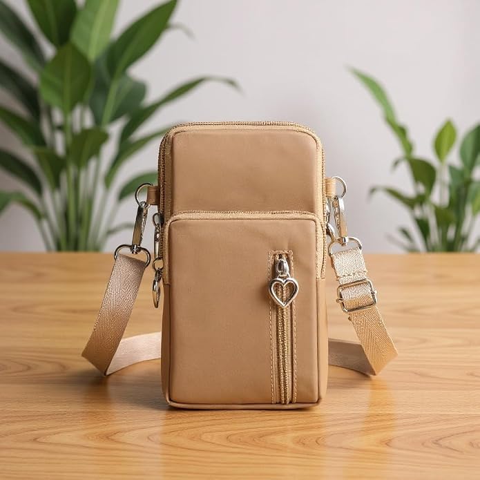 Small Crossbody Bag for Women - Mini Phone Purses with Crossbody Strap and Wallet - Nylon Arm Bag