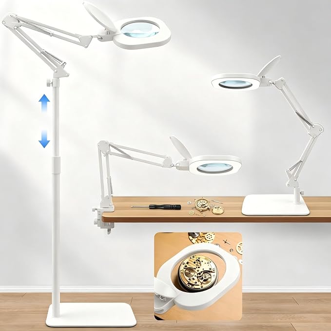 3-in-1 LED Magnifying Light Real Glass Lens Adjustable Light for Beauty & Precision Work