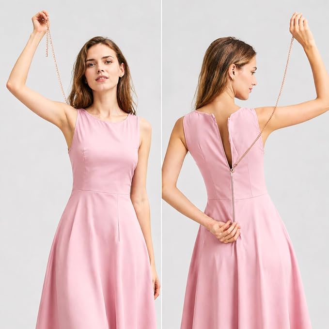 Zipper Pull Helper, Zipper Helper Pull for Dresses Zip Aid for Zippers with Hook and Clip Zippers Aid for Almost All Long Dresses Zips Types Zipping Up Down Dress by Yourself (Rose Gold)