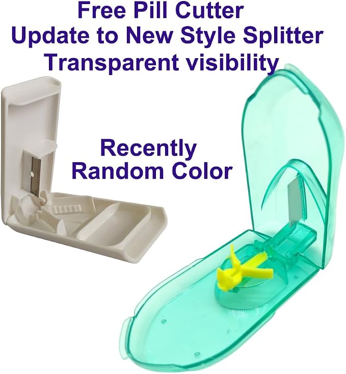 CoaGu Bear Pill Crusher & Splitter Kit - BPA-Free Combo for Pills/Tablets, FDA-Compliant Fine Powder, Nursing Home & Travel