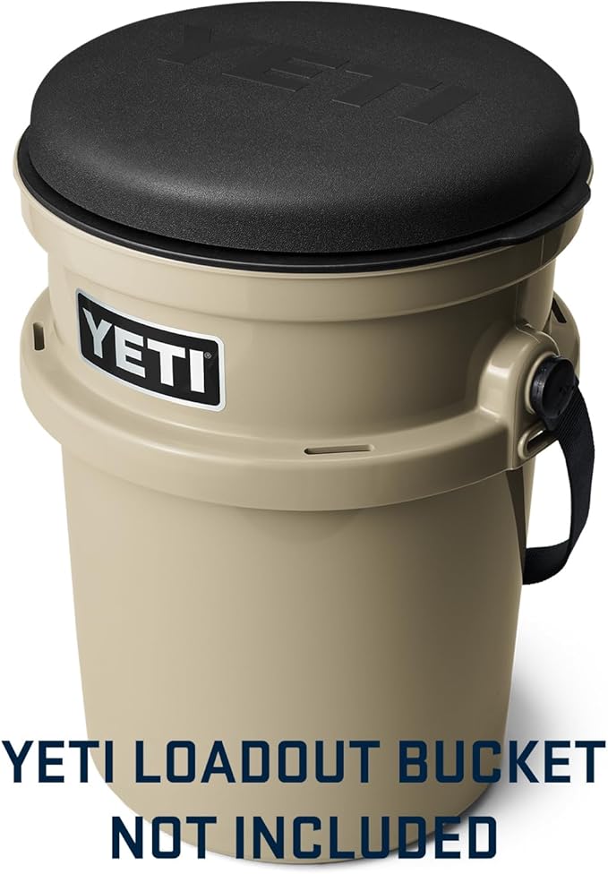 YETI 5 Gallon LoadOut Bucket 360-Degree Swivel Seat, Heavy Duty Foam Cushion for Dove/Duck Hunting, Fishing, Baseball, Gardening and Camping