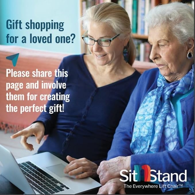 SitnStand Lift Assist Classic for Home Use- 400lb Capacity Chair Lift Assist for Seniors, 100% Stand Assist Chair Lifts for Elderly, Sit to Stand Lift Seat