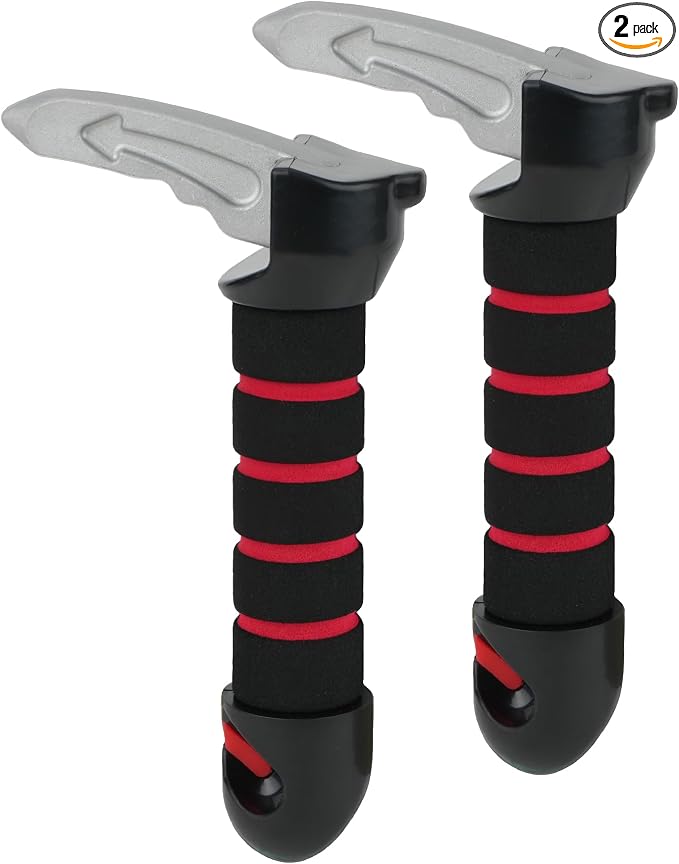 Bates- Car Door Handle for Elderly, 2 Pack, Car Assist Handle for Elderly, Red