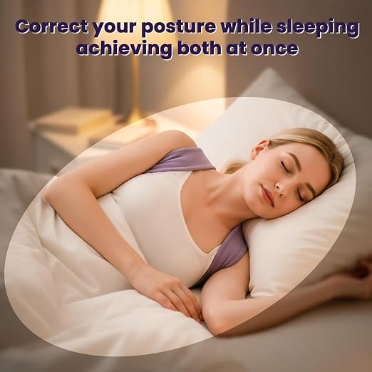 Shoulder Brace for Sleeping,Straps Hunchback Posture Upper Back Corrector for Men Proper Align Sleep Support Device Night Shoulder Opener Stabilizer Better Nighttime Chest Belt