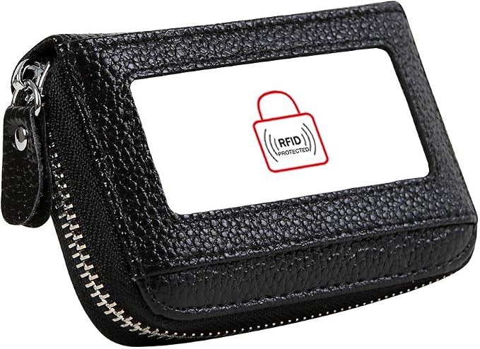 Women's RFID Blocking 12 Slots Credit Card Holder Leather Accordion Wallet