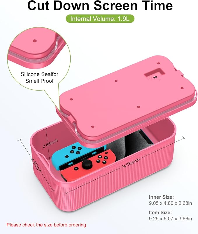 ySky Lockable Storage Box with Combination Code - Secure Medicine Safe box, Phone Jail & Snack Container for Refrigerator, Home, Office, Travel - Durable Multi-Purpose Lock Box (Berry)