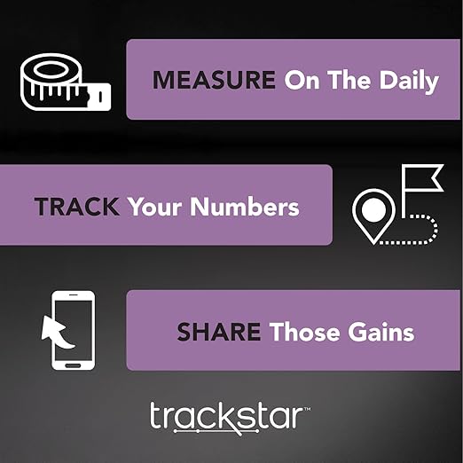 trackstar Black Digital Weight Scale | 440 lb Weight Capacity | trackstar Monitoring App | Bluetooth iOS & Android Compatible | Measure, Track, and Share Results