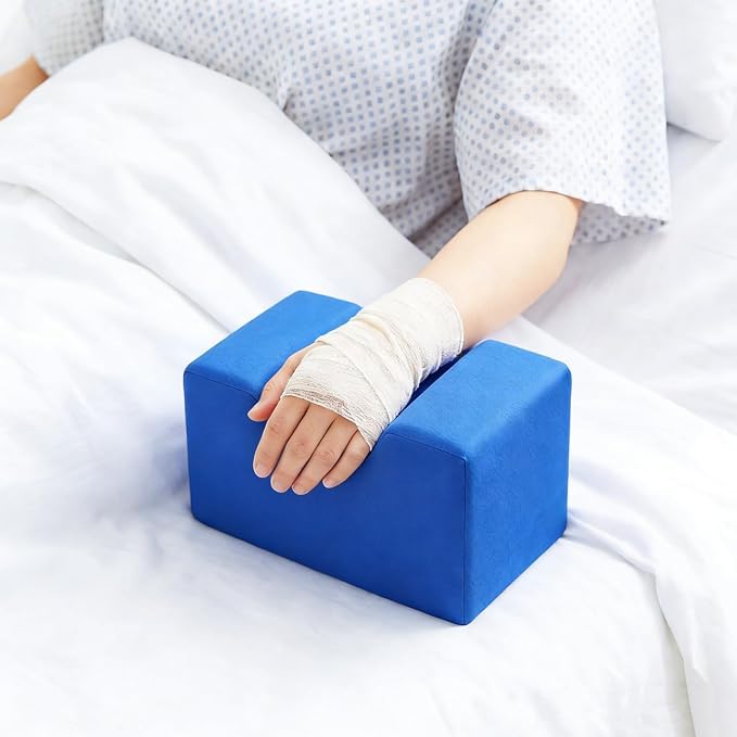 Foot Elevator Pillow for Hand and Foot Protection Ankle Cushion and Heel Support Pad Pressure Relief Leg Rest for Elderly Bedridden Patients Washable and Detachable 7.87X3.94X0.1 Inches