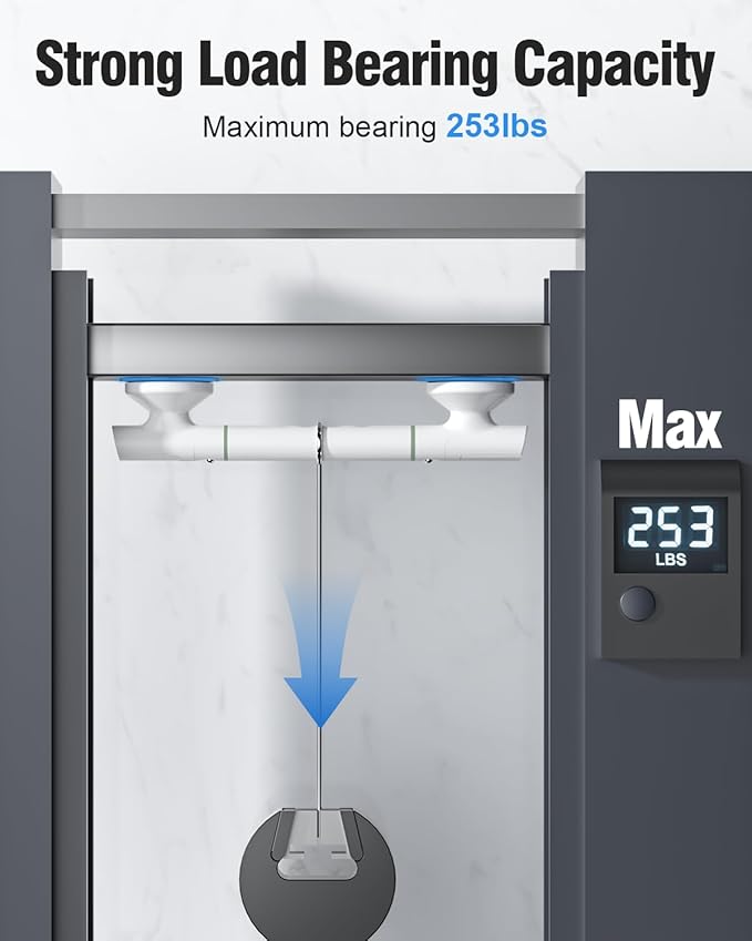 17.7 Inch Grab Bars for Shower, 2 Pack | Shower Handles for Elderly Suction | No-Drill Bathroom Safety Bars for Seniors & Handicap Assist