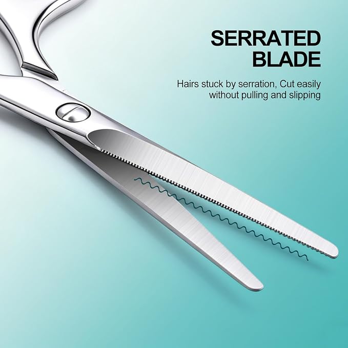 4.72-inch Professional Nose Hair Scissors,with rounded heads, Suitable for personal care, facial hair trimming, as well as ear, eyebrow, beard (silver)