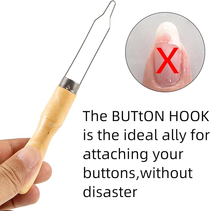 Zipper Helper Pull for Dresses & Boots - Back Zipper Tool with Customs Lock, 2 Hooks